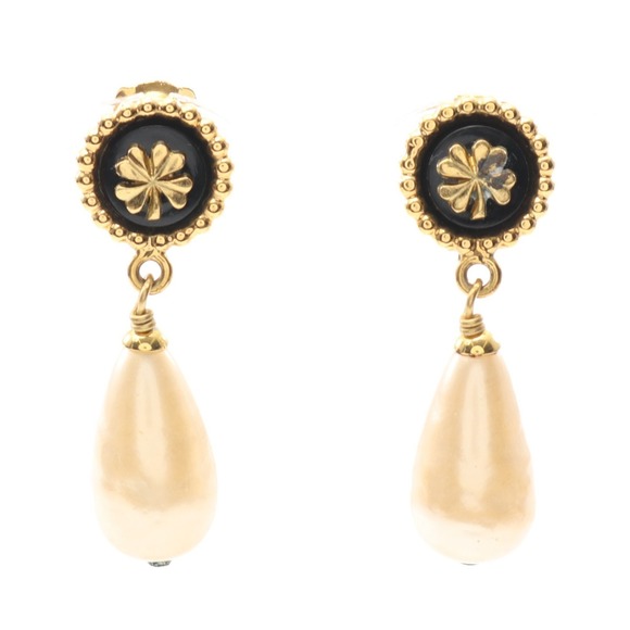 CHANEL Black Pearl Earrings - Picture 1 of 9